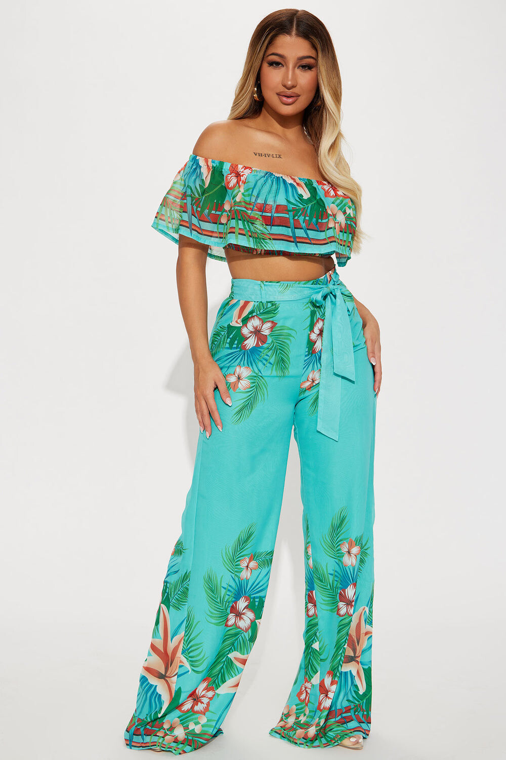 

Брюки Fashion Nova SM5445, бирюзовый