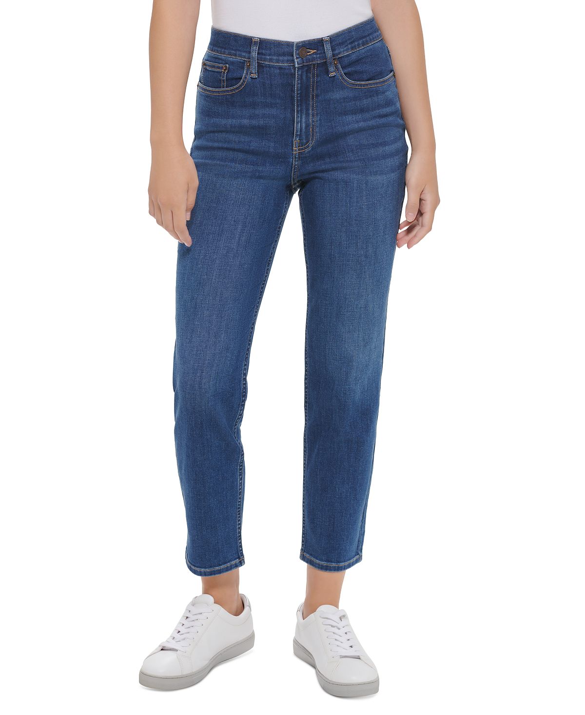 

Узкие прямые джинсы petite с высокой посадкой whisper-soft Calvin Klein Jeans