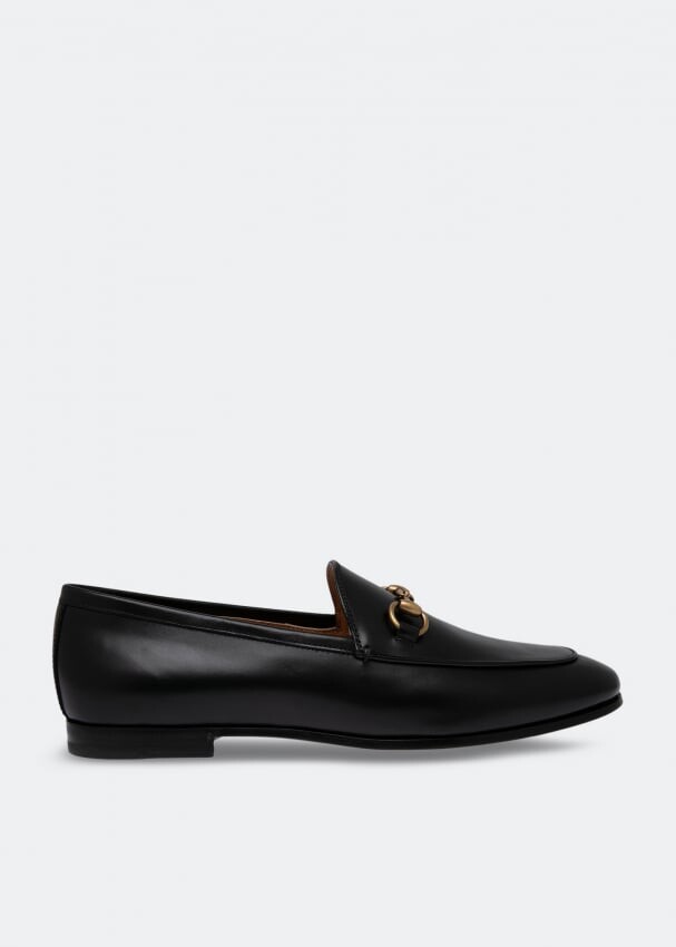

Лоферы GUCCI Jordan leather loafers, черный