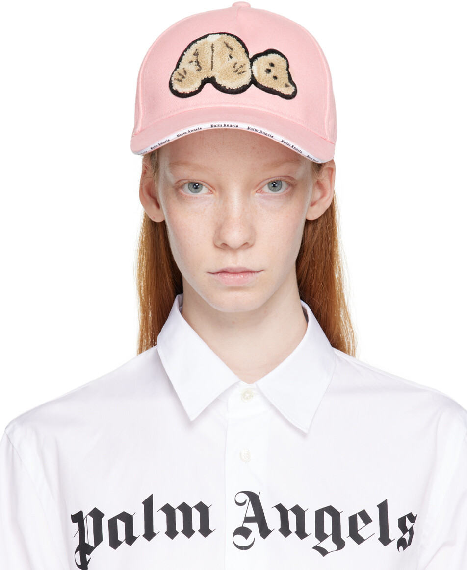 

Розовая медвежья шапка Palm Angels