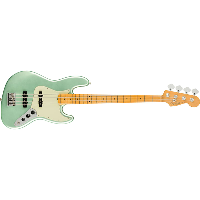 Fender American Professional II Jazz Bass, гриф из клена, цвет Mystic Surf Green