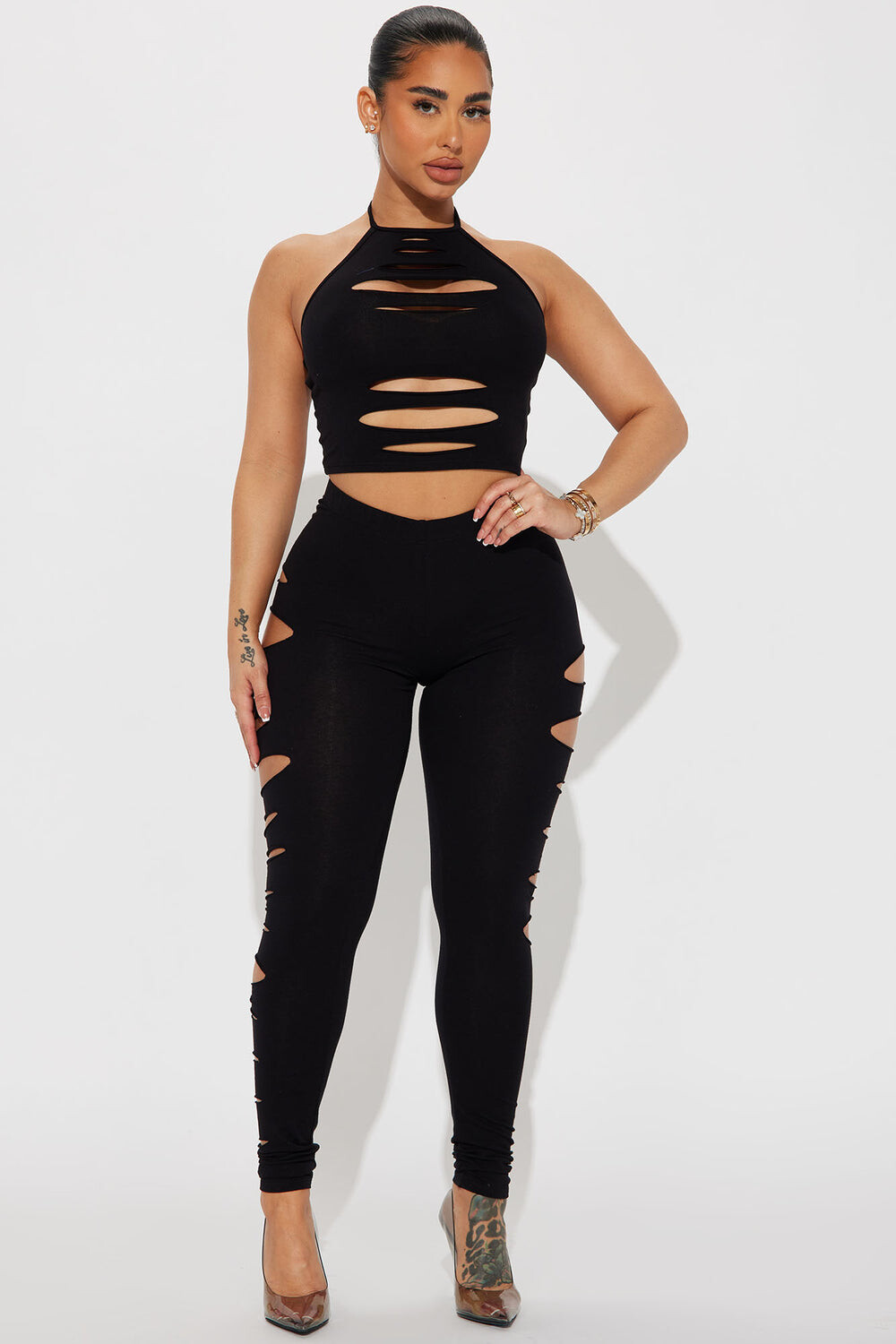 

Леггинсы Fashion Nova HKTP22566, черный