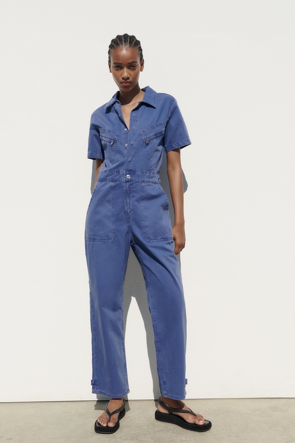 

Цветной комбинезон trf из денима ZARA, синий