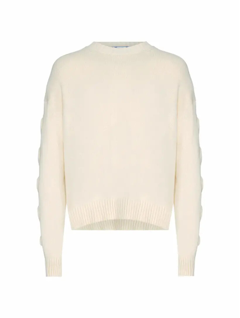 

Вязаный джемпер с логотипом Off-White, Серый