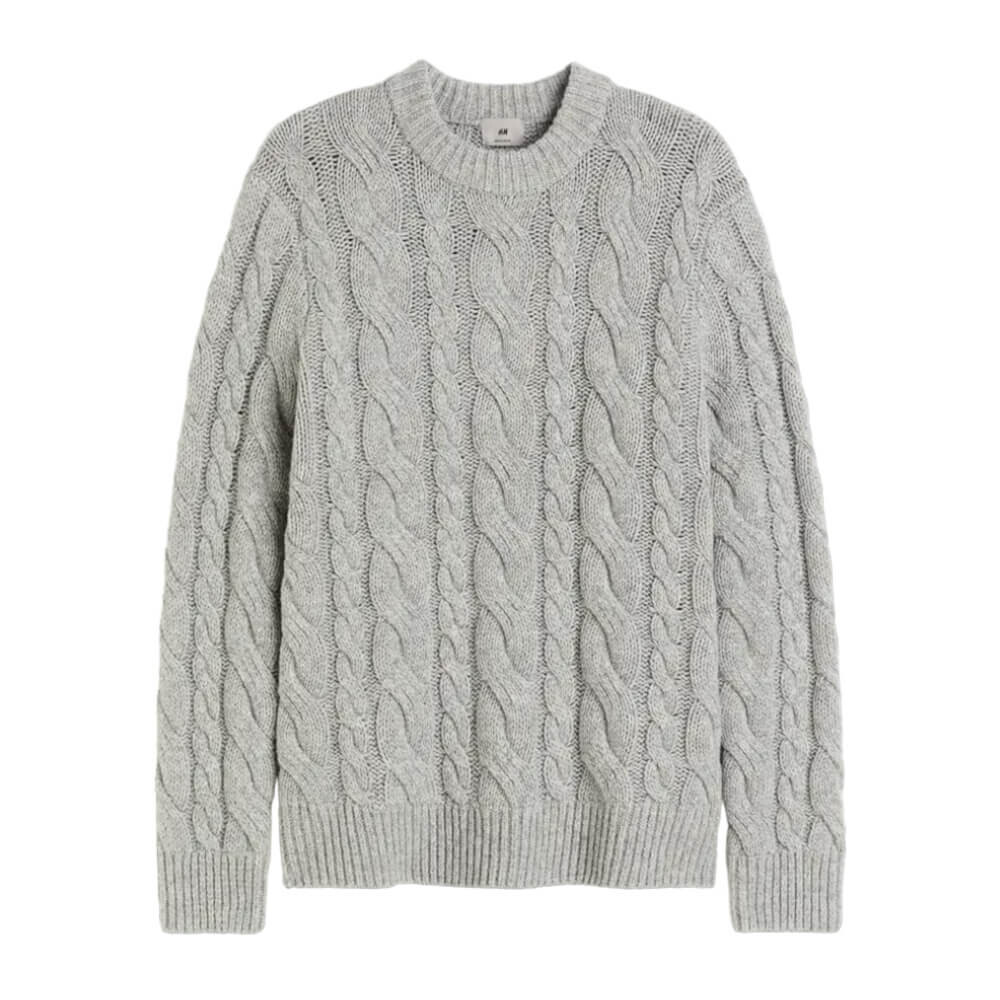 

Свитер H&M Regular Fit Wool-blend, серый