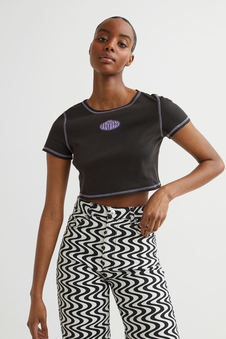 

Укороченный топ H&M, темно-серый