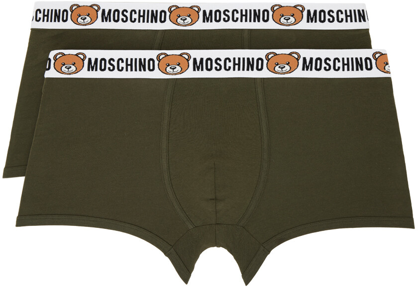 

Набор из двух зеленых боксеров Underbear Moschino