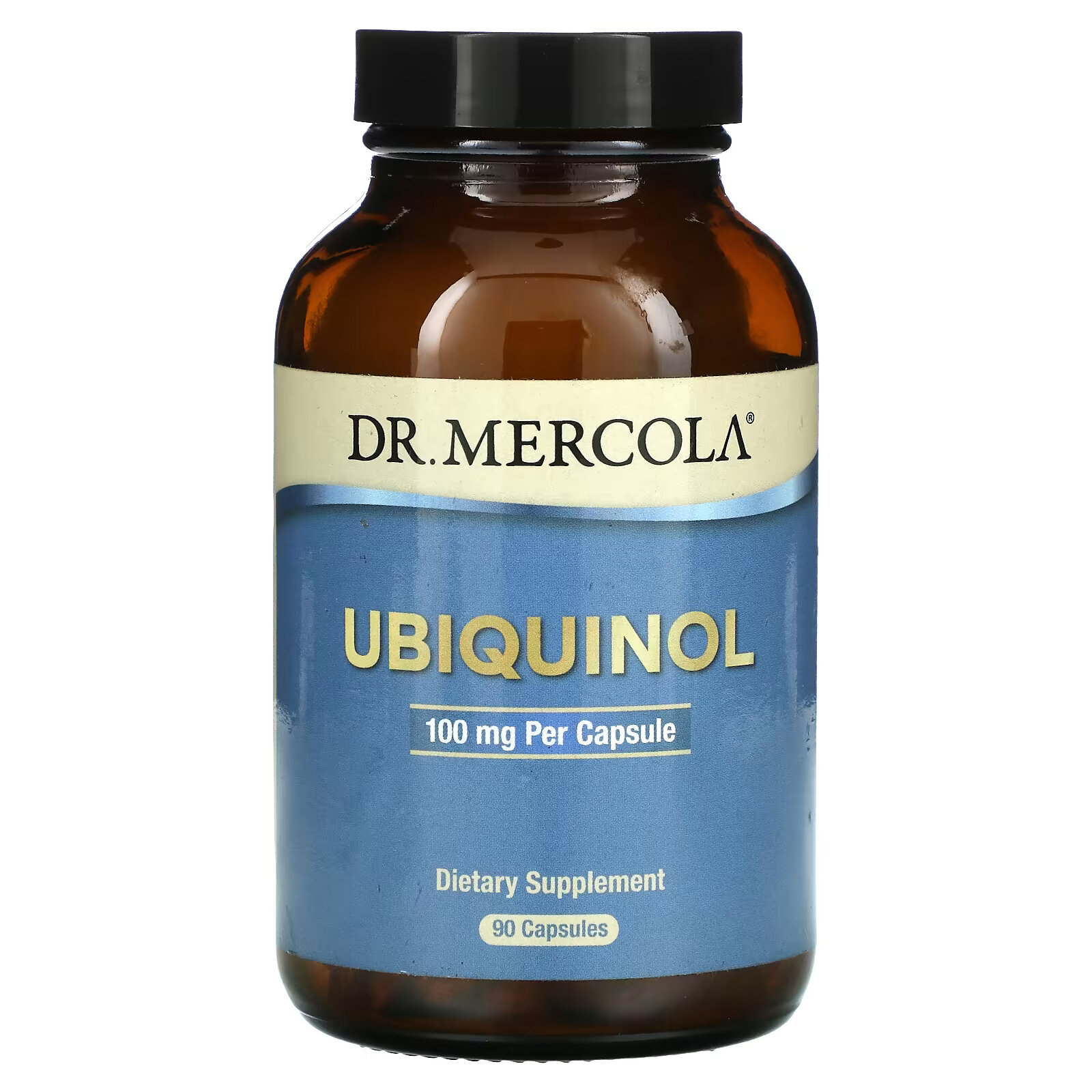 Dr. Mercola, Убихинол, 100 мг, 90 капсул dr mercola бетаин гидрохлорид и пепсин 650 мг 90 капсул