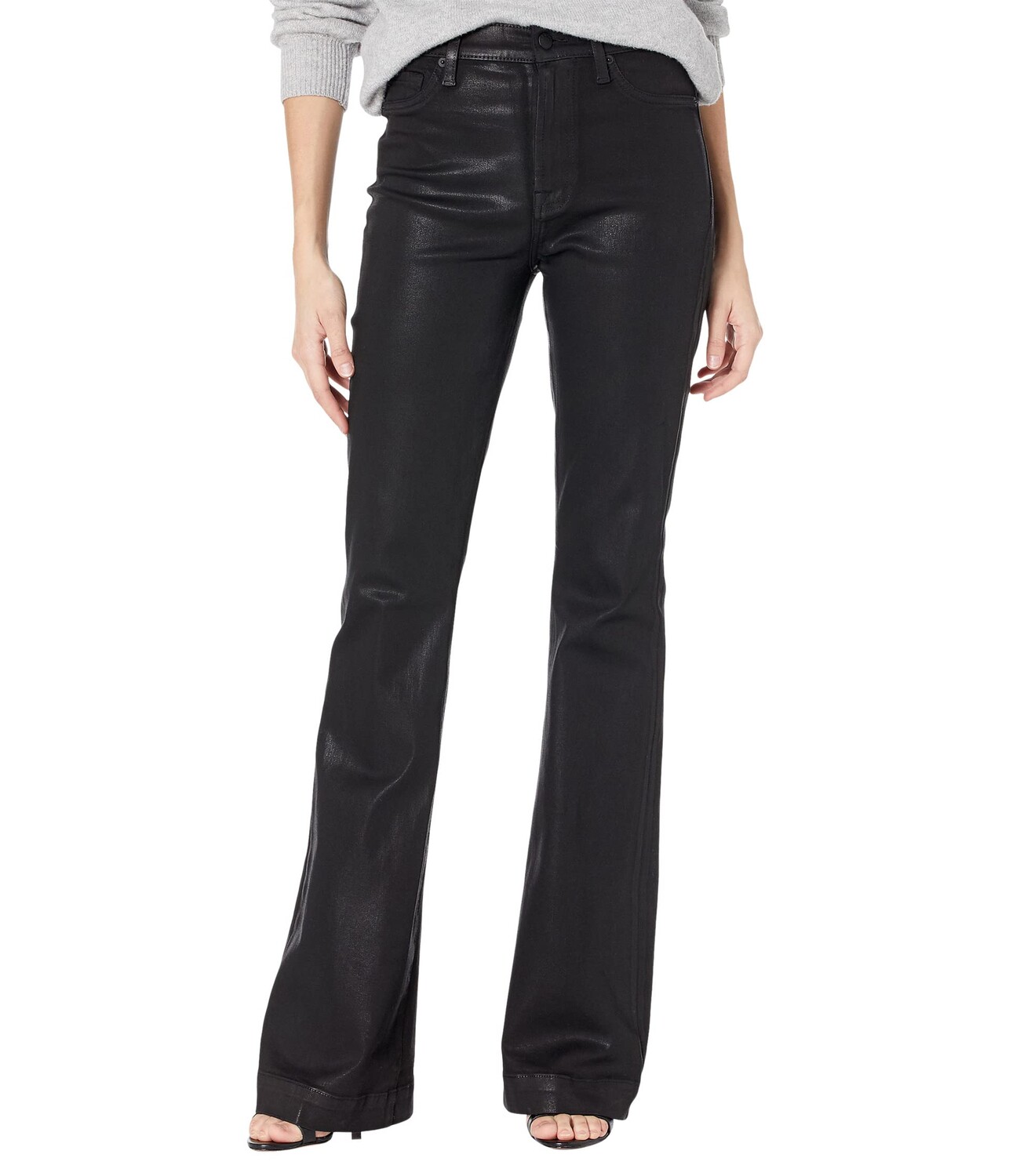 

Брюки 7 For All Mankind, High-Waisted Coated Ali in Coated Black