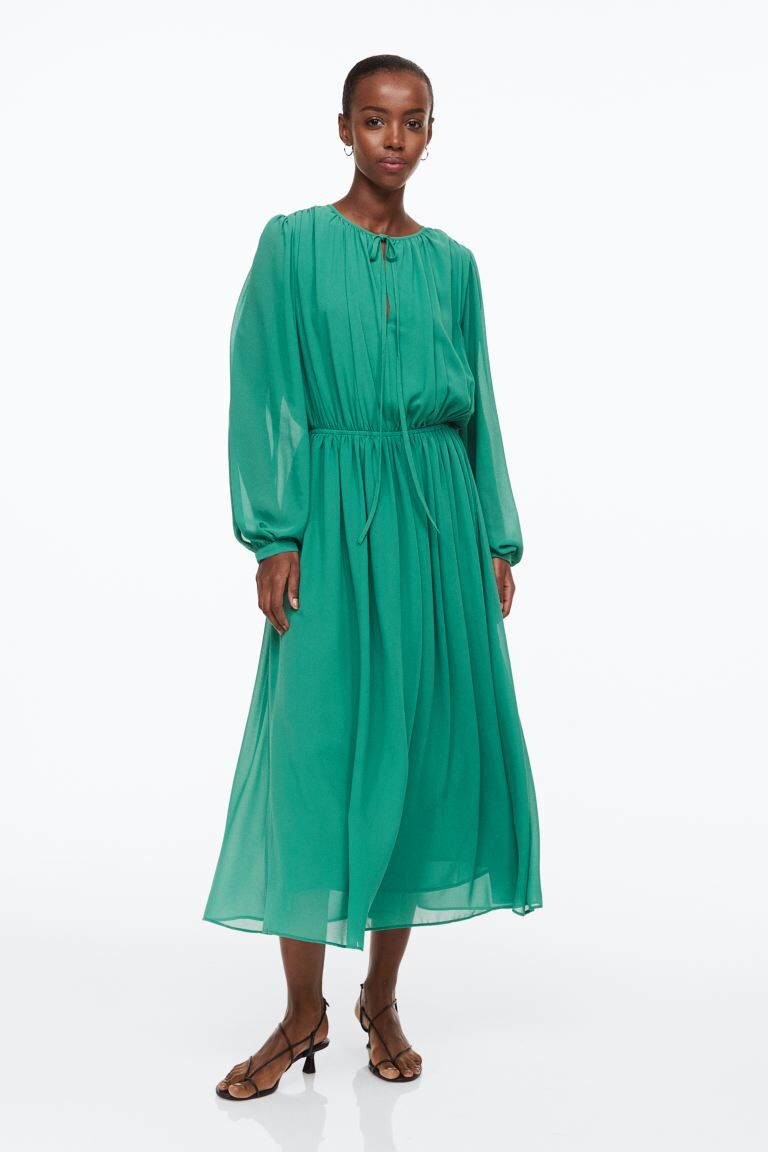 

Платье с рюшами H&M, бирюзовый