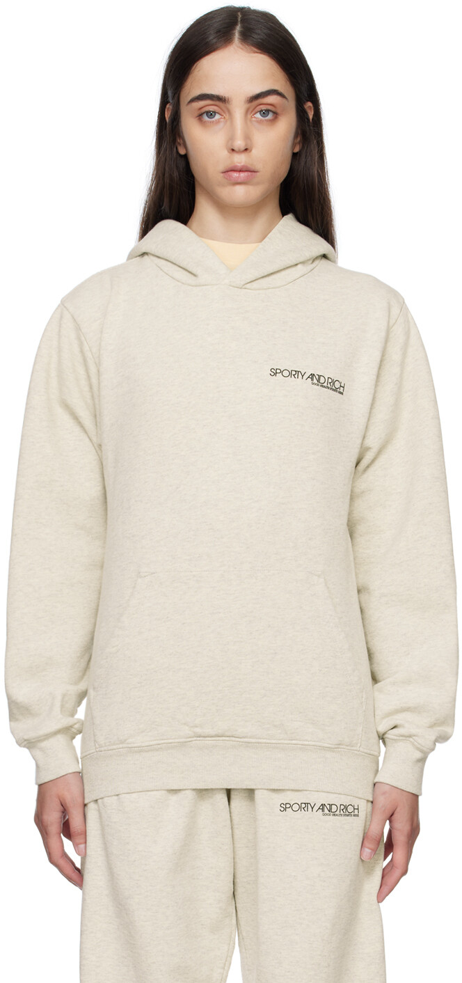 

Серый худи с принтом Sporty & Rich