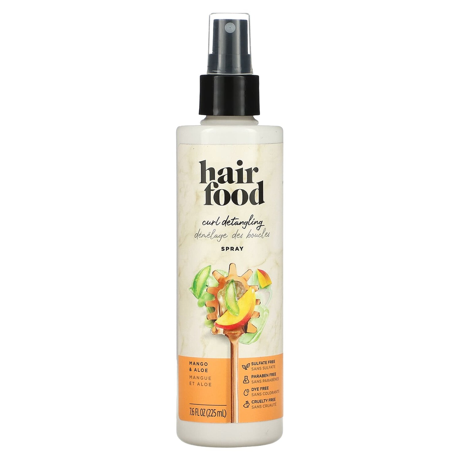 

Спрей Hair Food для распутывания локонов, манго и алоэ, 225 мл