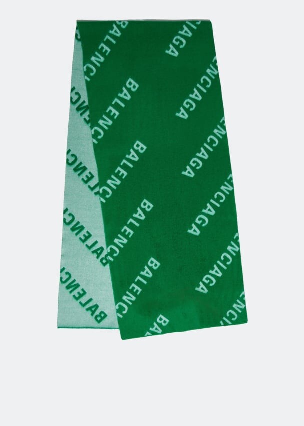 

Шарф BALENCIAGA Allover Logo scarf, зеленый