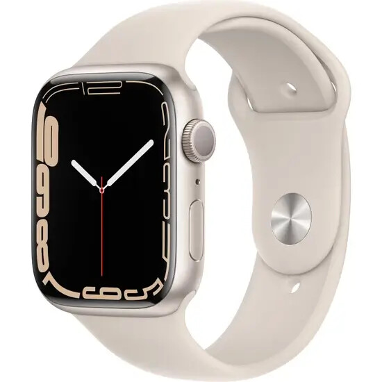 

Умные часы Apple Watch Series 7, 45 мм, сияющая звезда, Серебристый