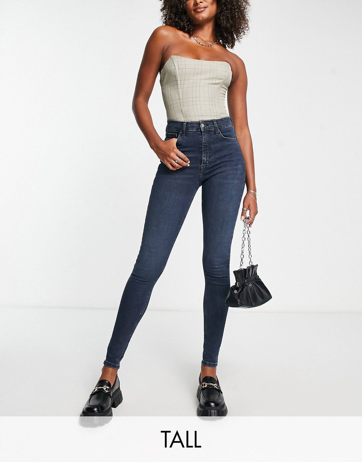 

Черные джинсы Topshop Tall Jamie