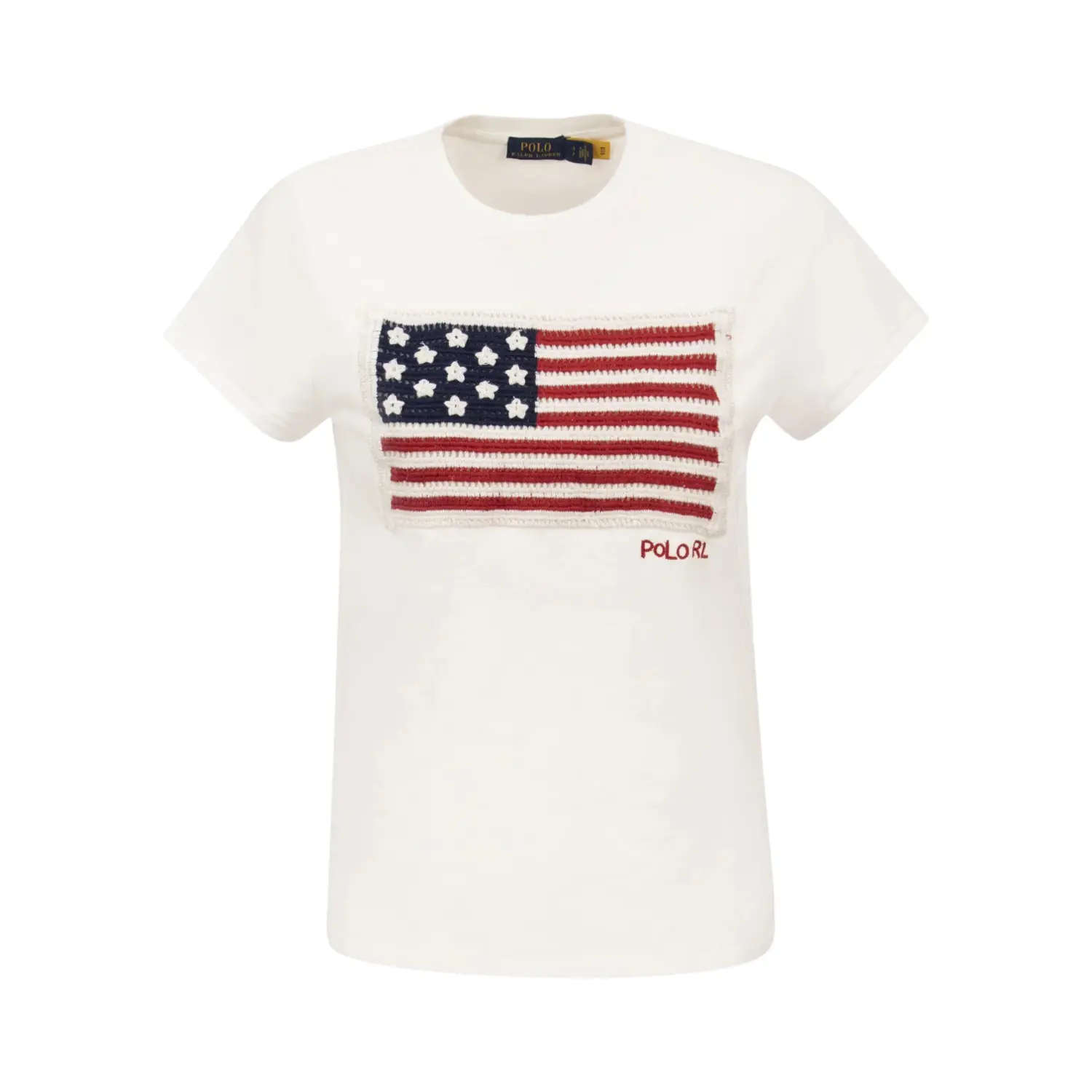 

Футболка Polo Ralph Lauren Crocheted Flag, белый
