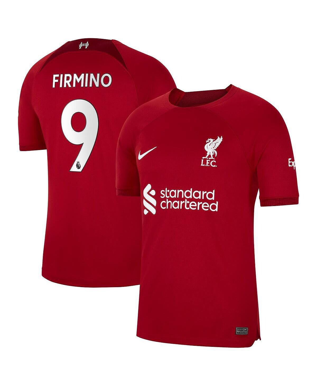 

Мужская футболка roberto firmino red liverpool 2022/23 home replica player Nike, красный