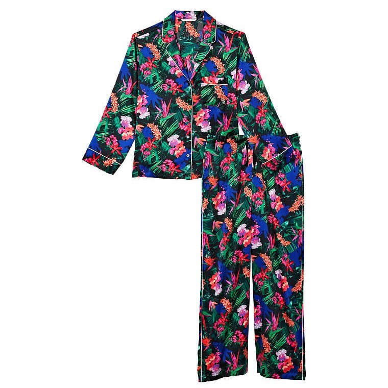 

Пижама Victoria's Secret Satin Long, мультиколор