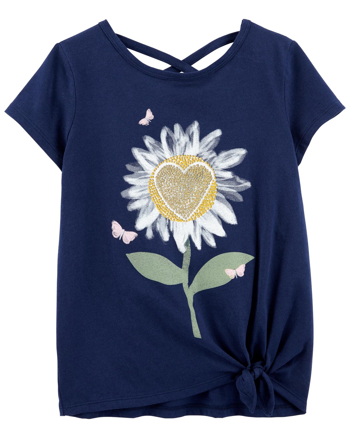 

Топ Kid Sunflower с завязками спереди Carter's, темно-синий