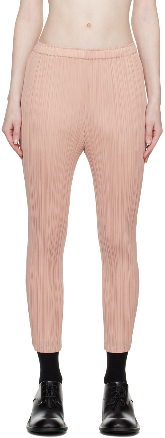 

Бежевые брюки Monthly Colours November Pleats Please Issey Miyake, Бежевый