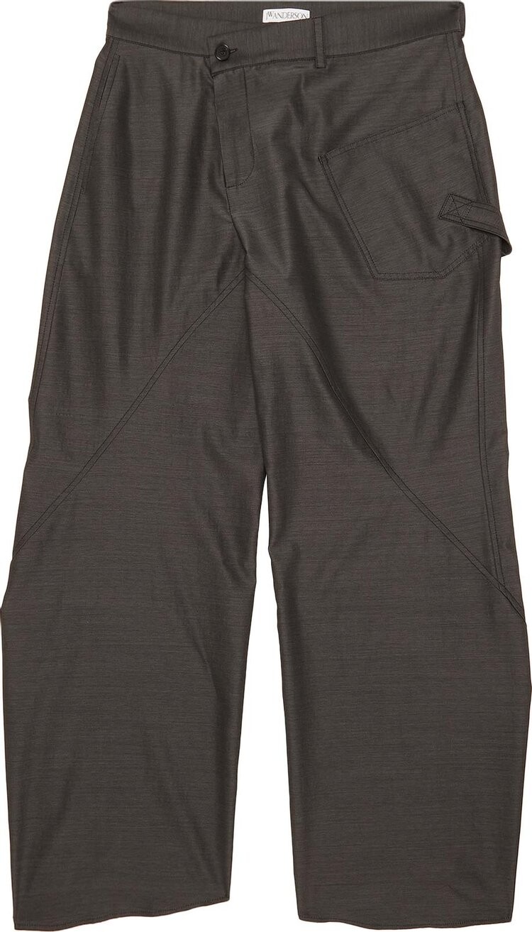 

Брюки JW Anderson Twisted Workwear Trousers 'Graphite', серый
