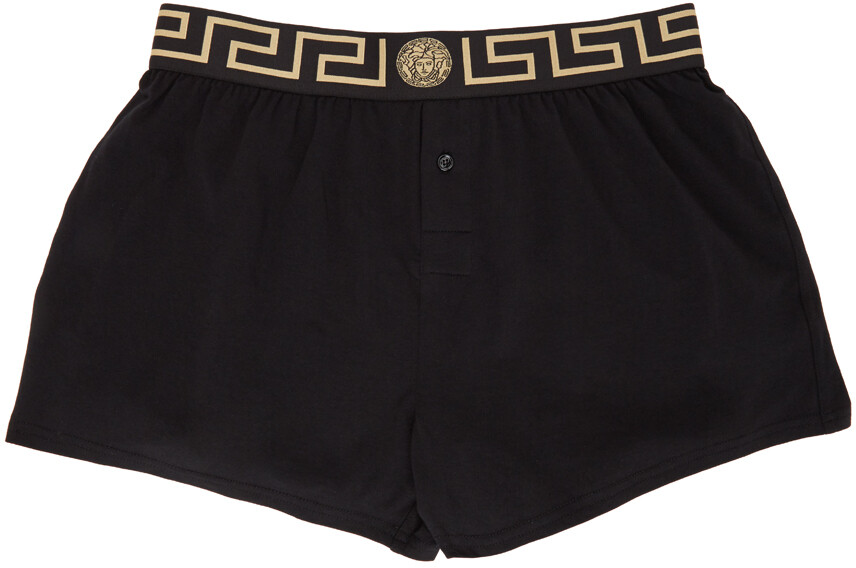 

Черные боксеры с каймой Greca Versace Underwear