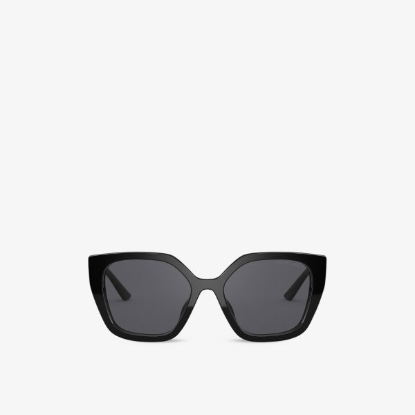 Солнцезащитные очки PR 24XS в прямоугольной оправе Prada, черный