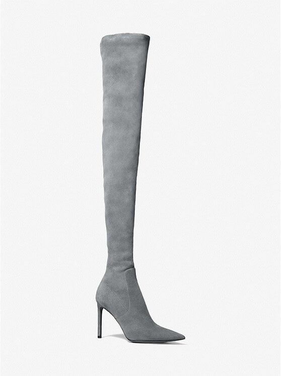 Замшевые сапоги Michael Kors Collection Elle, серый