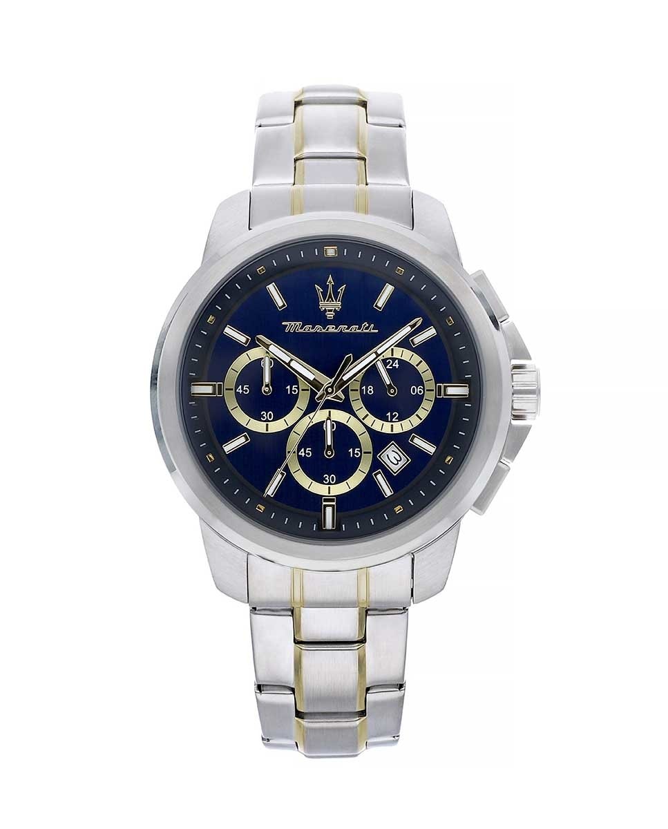 Мужские часы Successo R8873621016 со стальным и серебряным ремешком Maserati, серебро цена и фото
