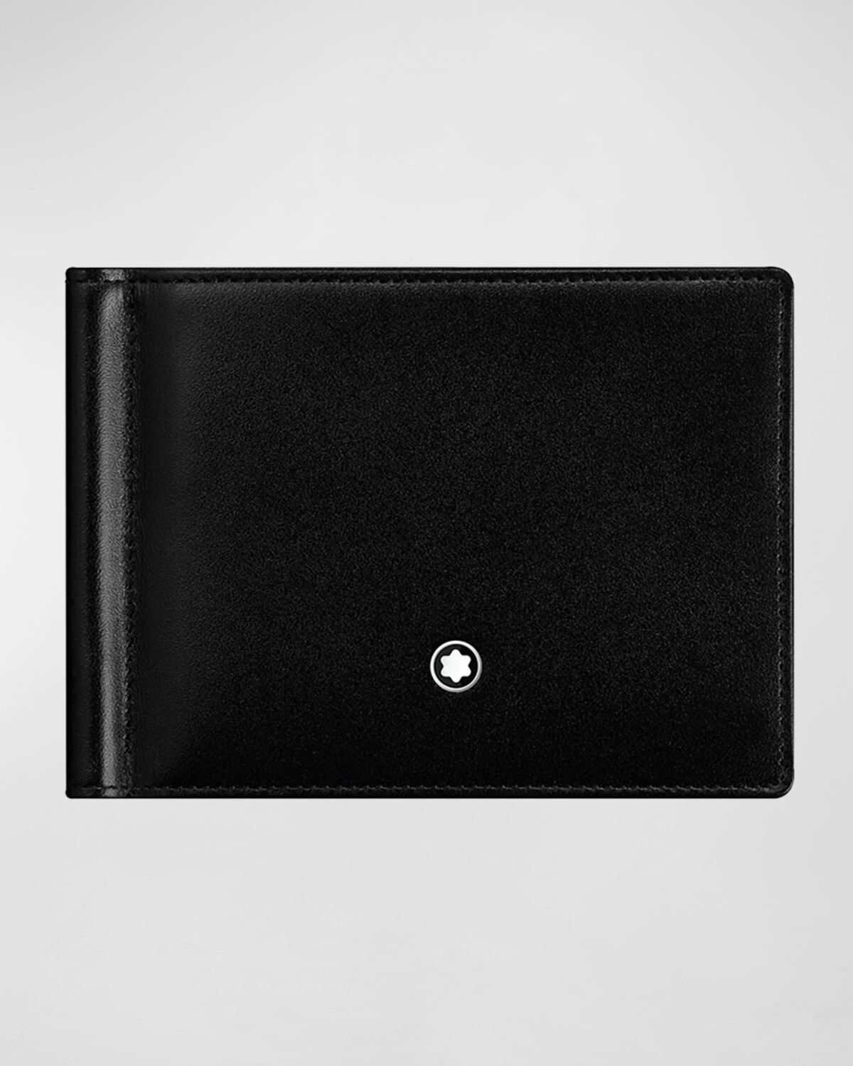 

Двойной кожаный кошелек Meisterstuck с зажимом для денег, черный Montblanc, цвет Black