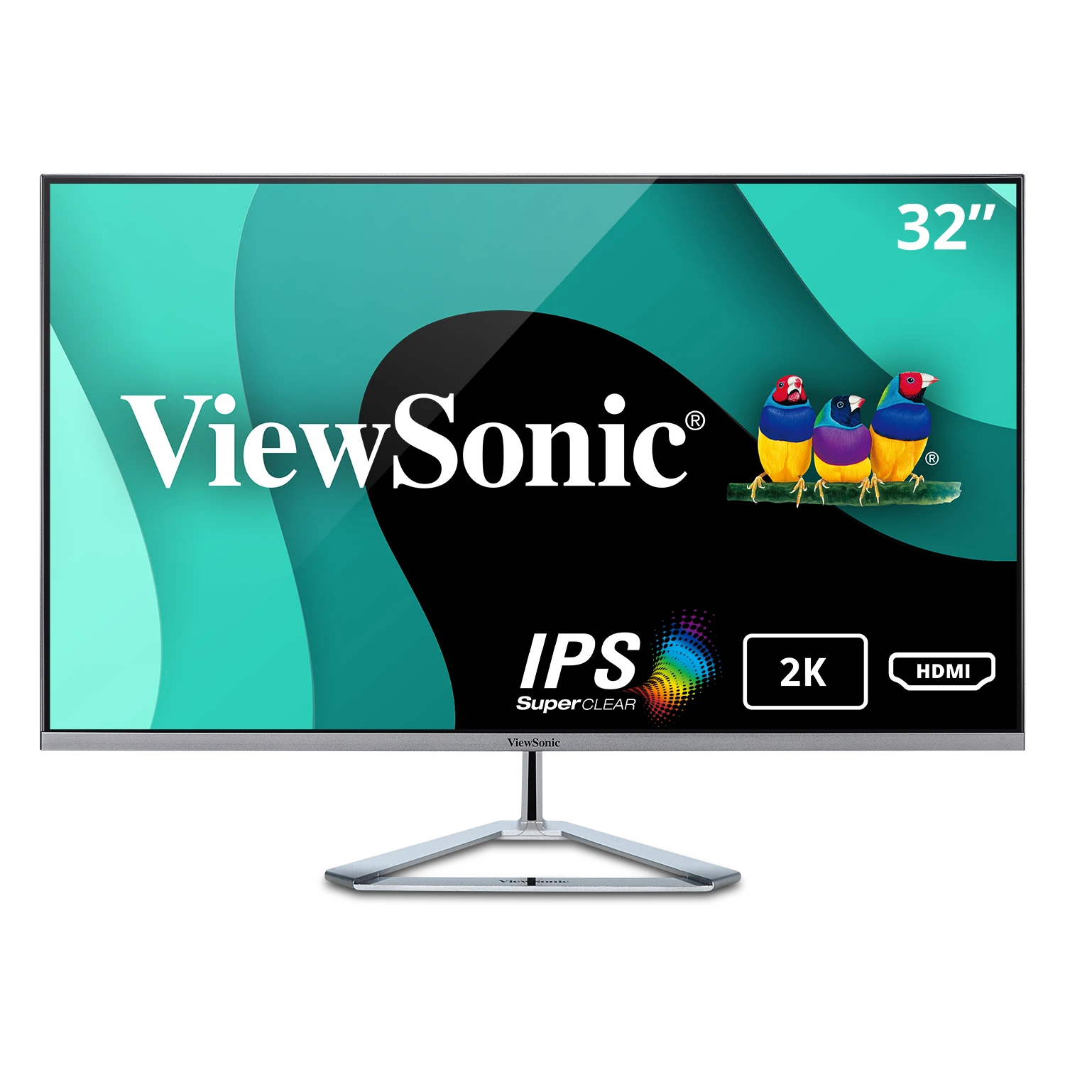 Монитор ViewSonic VX3276-2K-MHD 32, QHD, 2560x1440, IPS, черный/серебристый