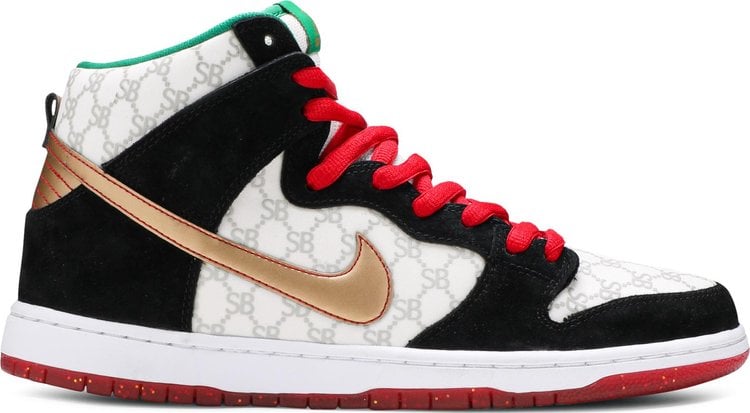 Кроссовки Nike Black Sheep x Dunk High SB 'Paid In Full', белый - фото