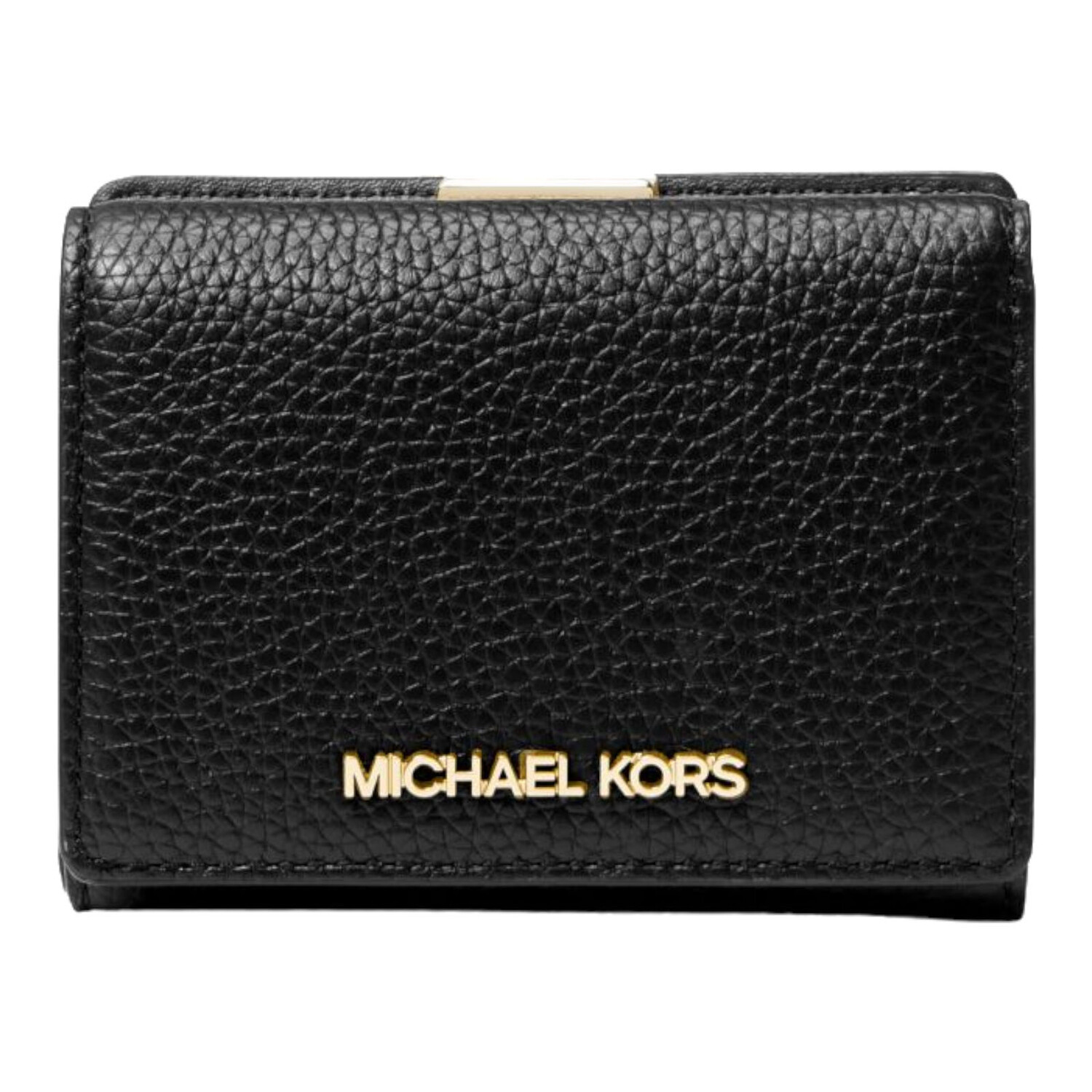 

Кошелек Michael Michael Kors Jet Set Travel Medium Pebbled Leather Trifold, черный