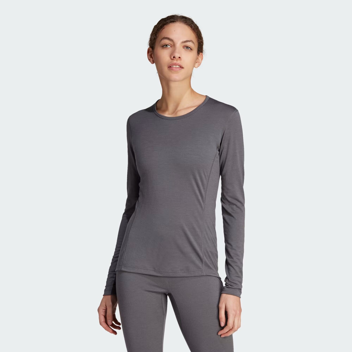 

Футболка Terrex Xperior Merino 200 Baselayer с длинными рукавами Adidas, цвет Grey Five