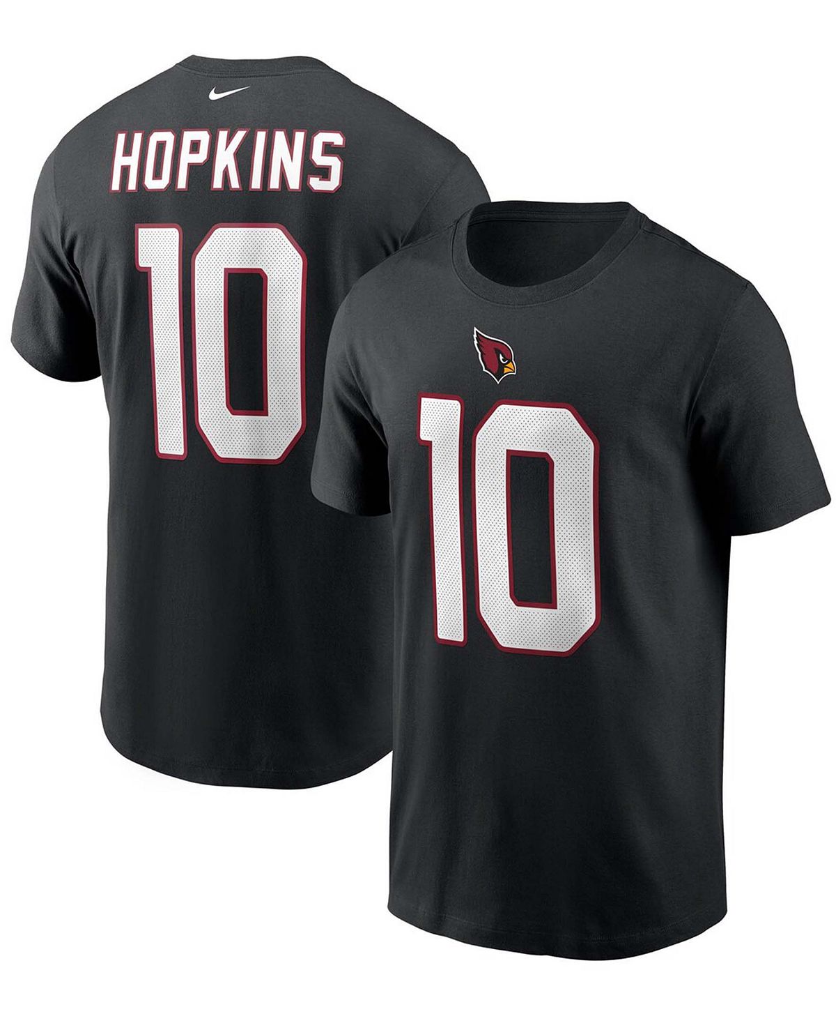 Мужская черная футболка с именем и номером DeAndre Hopkins Arizona Cardinals Nike мужская черная футболка randy johnson arizona diamondbacks city connect с именем и номером nike