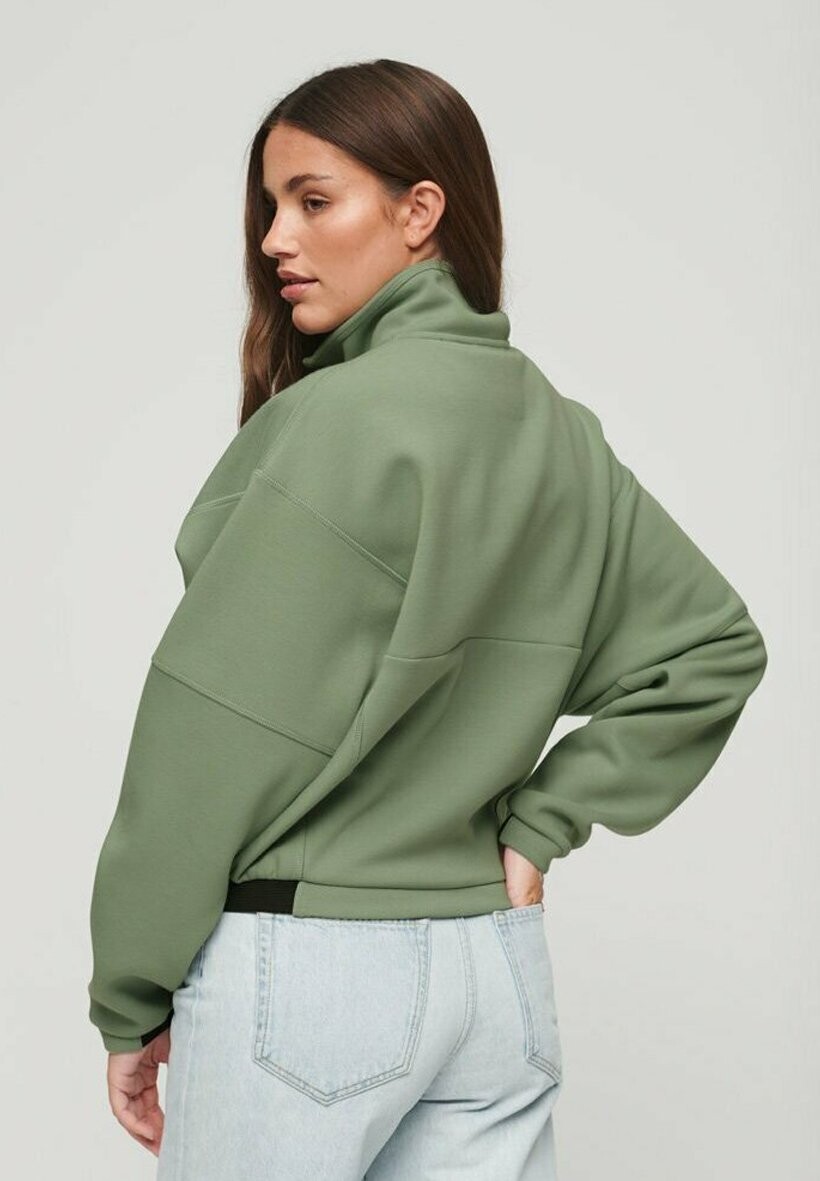 

Толстовка Superdry TECH HALF ZIP BOXY, цвет light jade green
