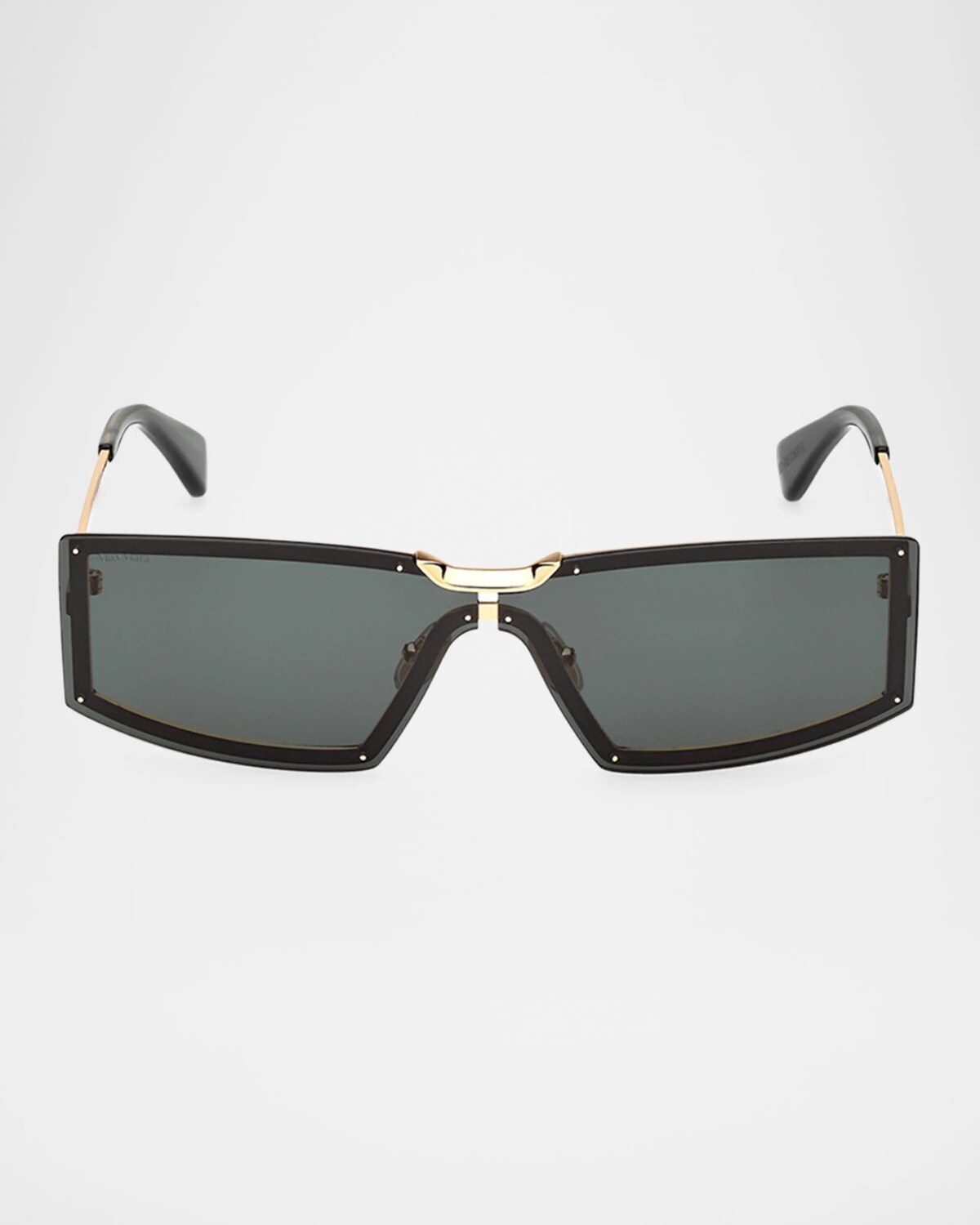 

Металлические прямоугольные солнцезащитные очки Max Mara, цвет Srgldgrn