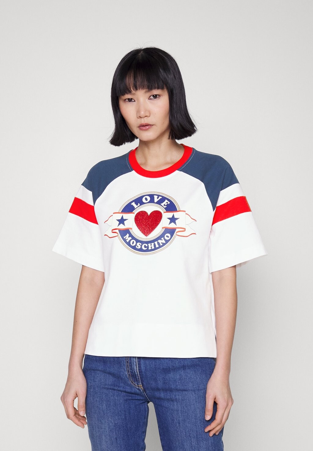 

Футболка с принтом Love Moschino, белый