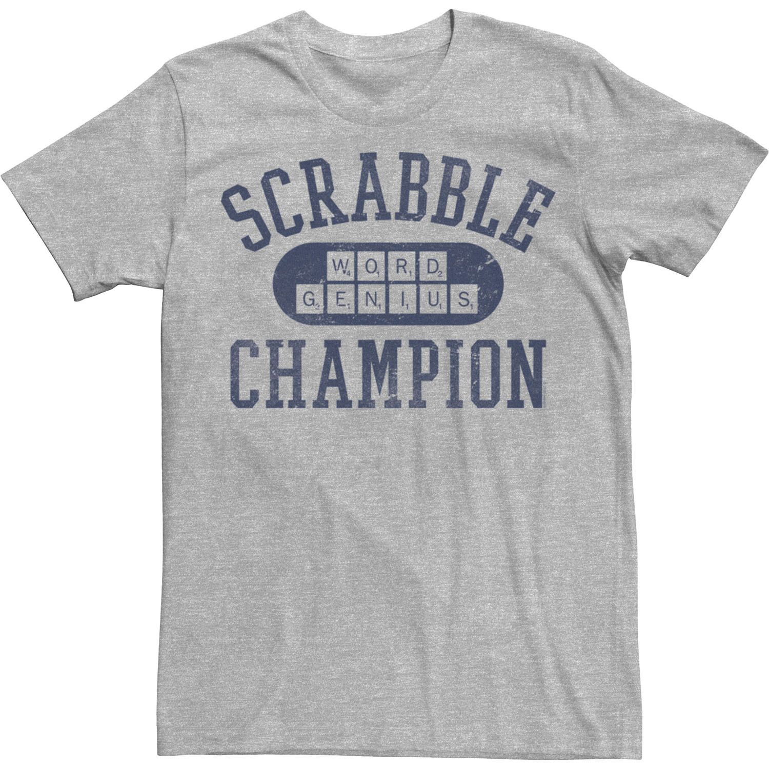 Мужская футболка Scrabble Word Genius Scrabble Champion Licensed Character
