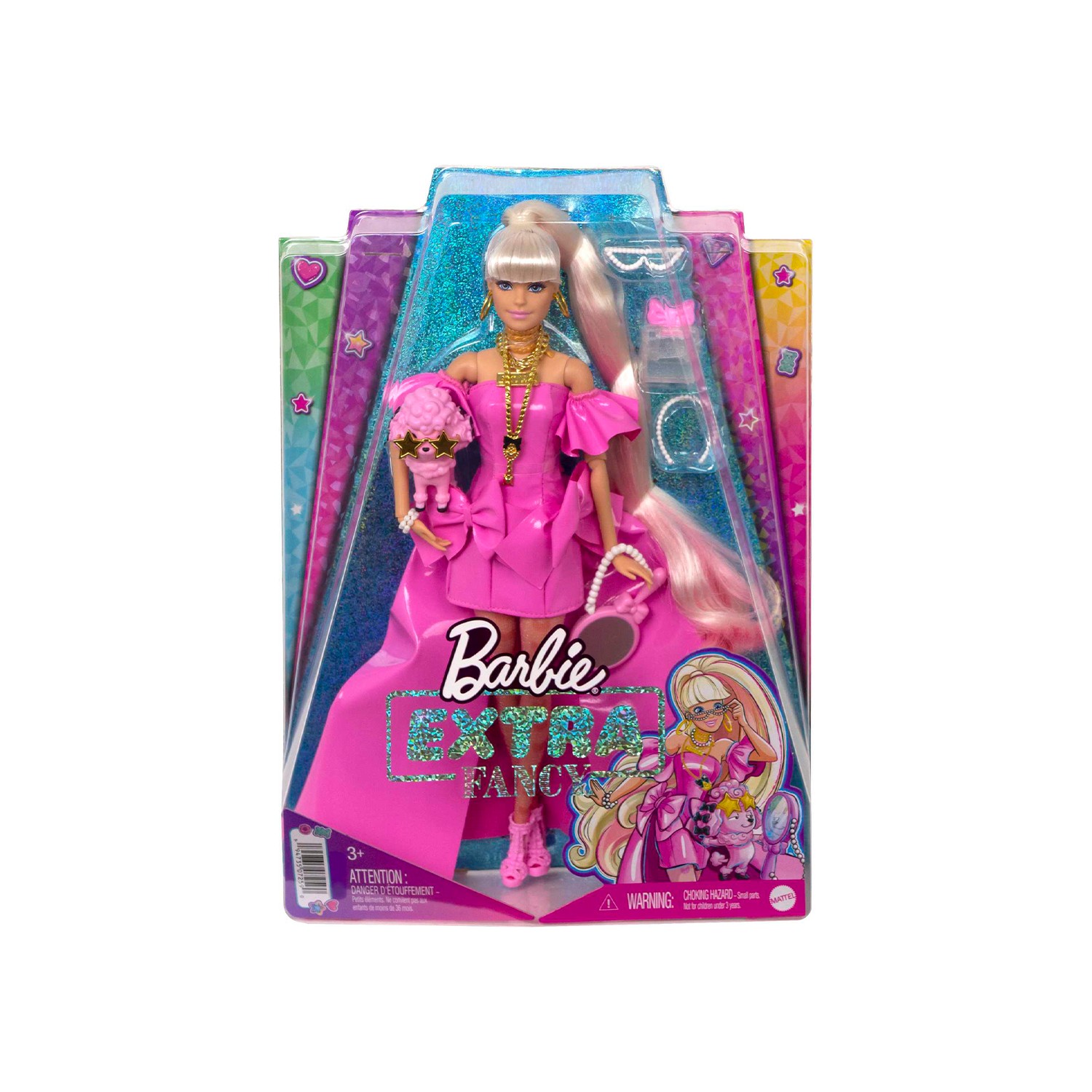 цена HHN12 Barbie Extra Fancy - Кукла в розовом костюме