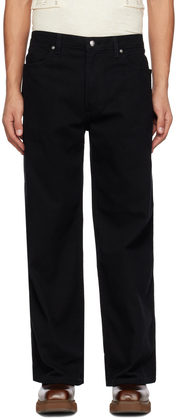 

Черные широкие джинсы Eckhaus Latta