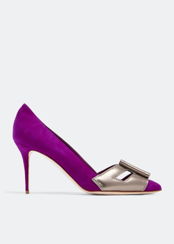 

Туфли MANOLO BLAHNIK Ibriona suede pumps, фиолетовый