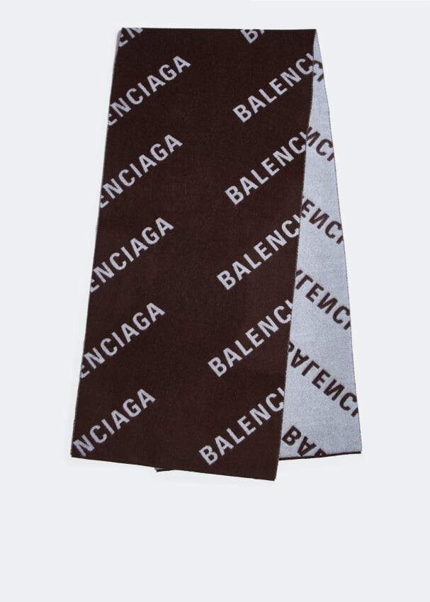 

Шарф BALENCIAGA Allover Logo scarf, коричневый
