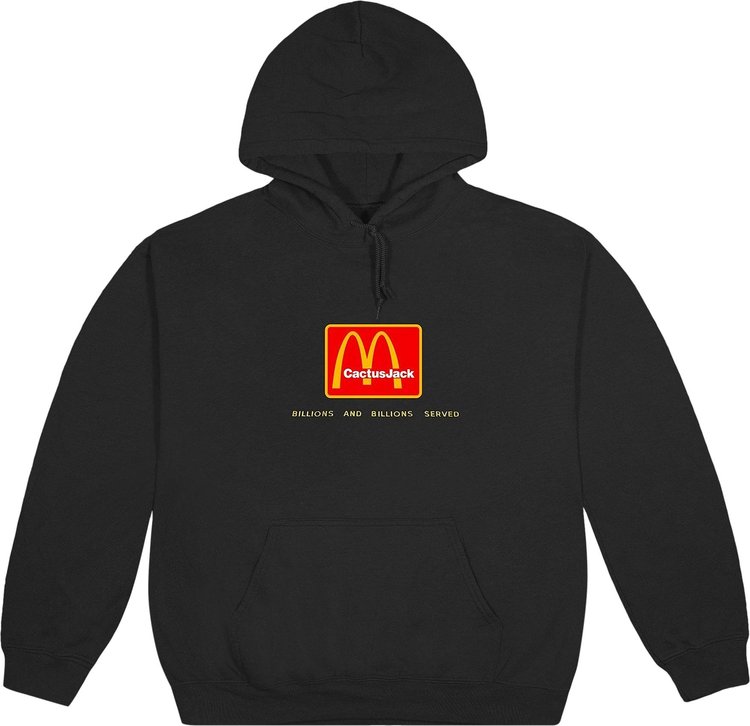 Худи Cactus Jack by Travis Scott x McDonald's Billions Served Hoodie 'Black', черный - фото