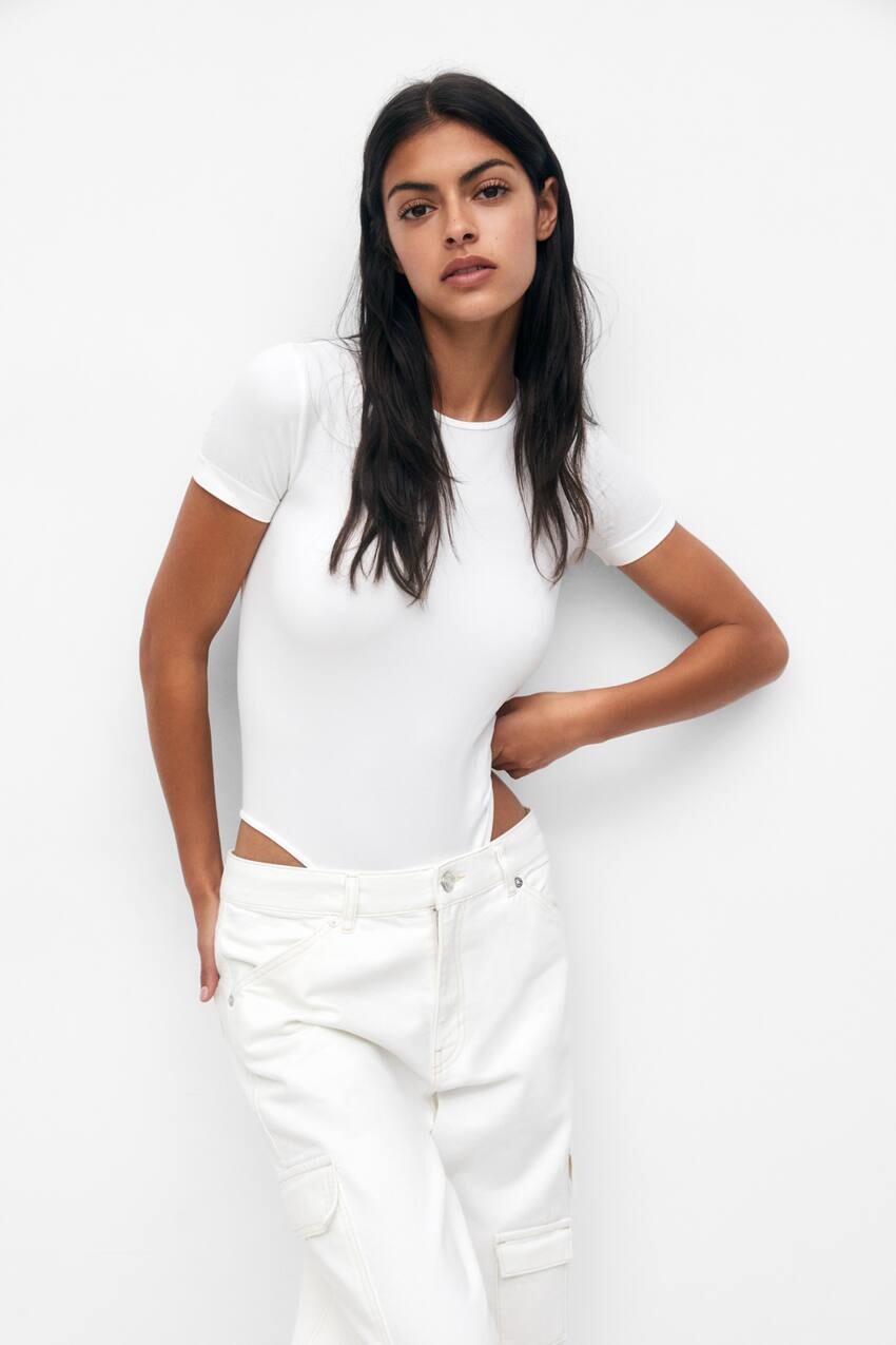 

Бесшовное боди с короткими рукавами Pull&Bear
