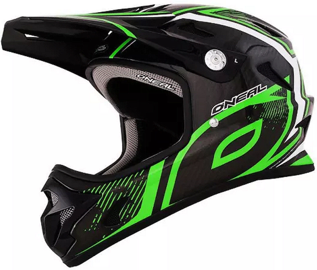 Шлем для мотокросса Oneal Spark Fidlock Carbon DH, зеленый