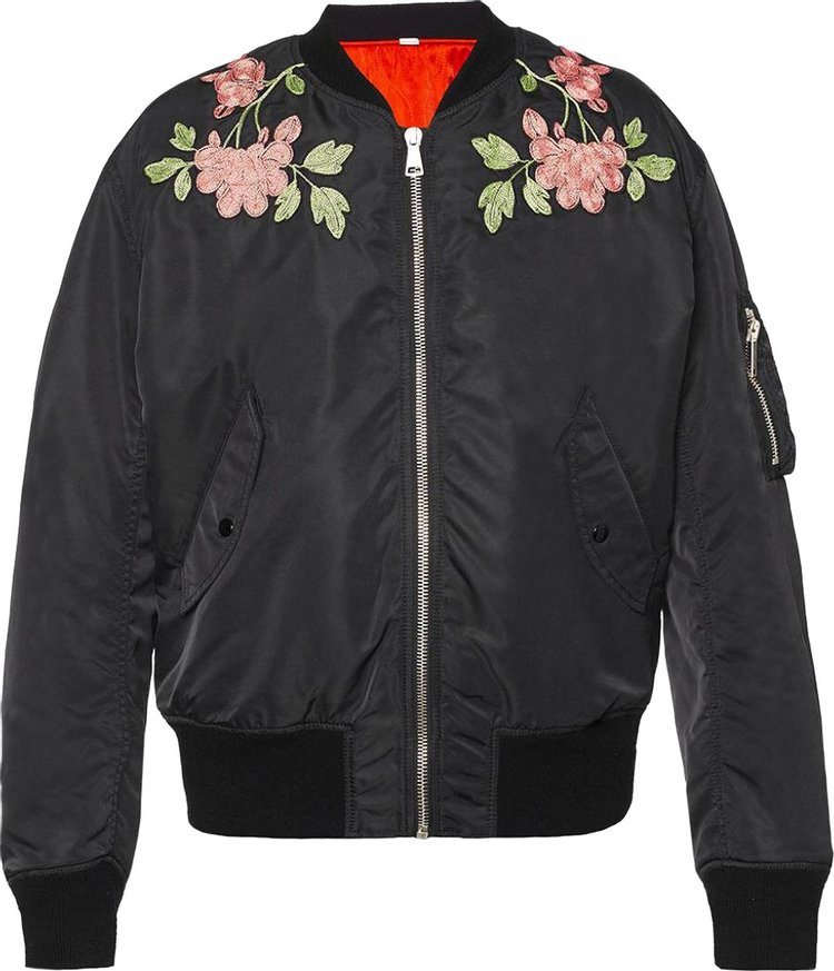 Куртка Gucci Reversible Embroidered Bomber Jacket Black, черный