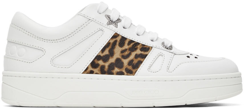

Белые кроссовки Hawaii/F из телячьей кожи Jimmy Choo