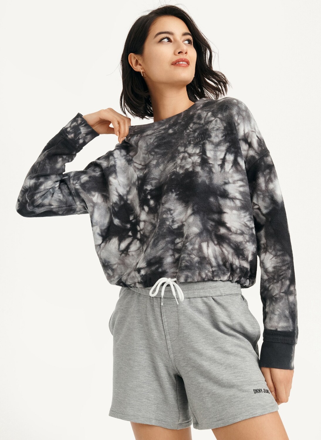 

Пуловер с круглым вырезом и рисунком DKNY