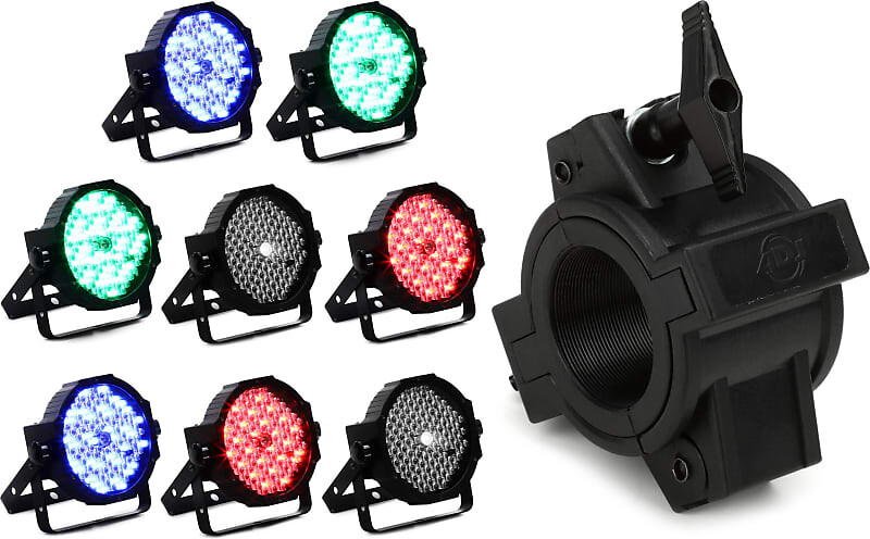 

Комплект ADJ Mega Flat Pak 8 Plus RGB+UV Par (8 шт.) Комплект с зажимом ADJ O-Clamp 1.5 Lighting Clamp American DJ MEG888=1 O-CLAMP/1.5=1